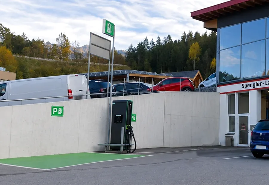 E-Tankstelle und Ladeanschluss bei KFZ Finazzer